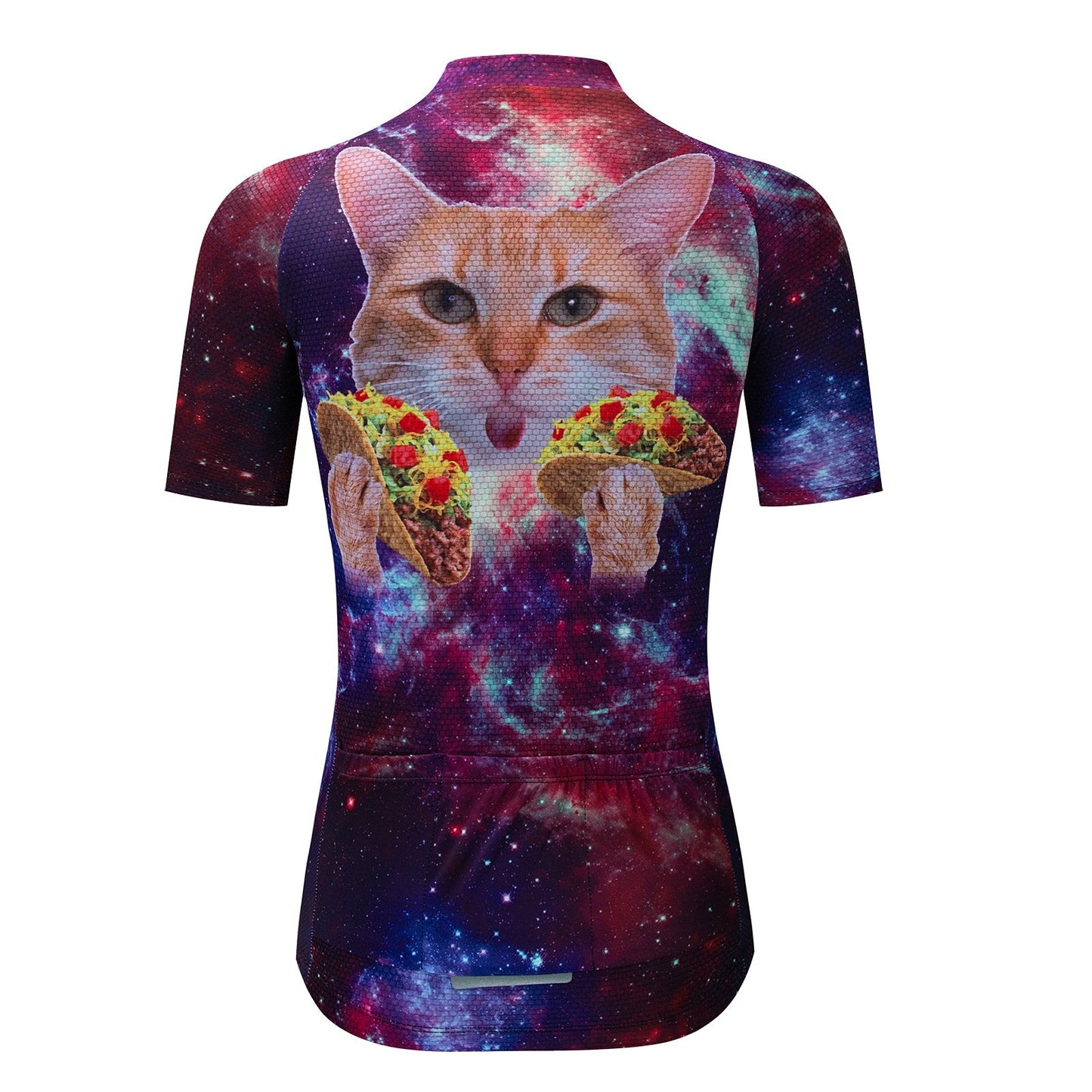 Ensemble de maillot de cyclisme pour femmes avec motif de chats et tacos