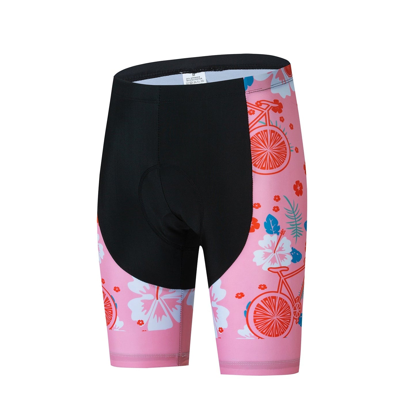 Ensemble de Maillot de Cyclisme Floral Rose pour Femme