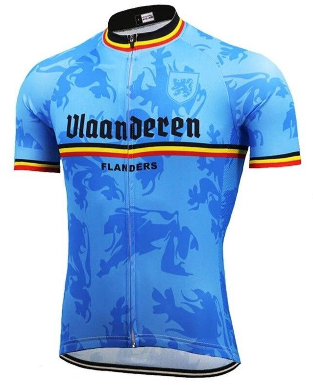Maillot de Cyclisme Rétro Belgique Flandre Vlaanderen