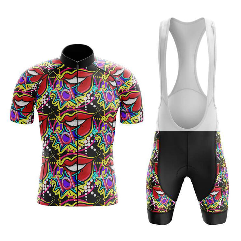 Ensemble de Maillot de Cyclisme Rétro Jazzy Lips
