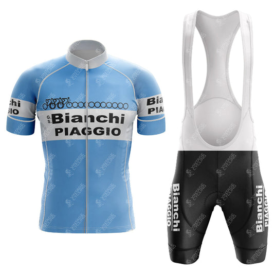 Ensemble de cyclisme rétro à manches courtes Bianchi 1983