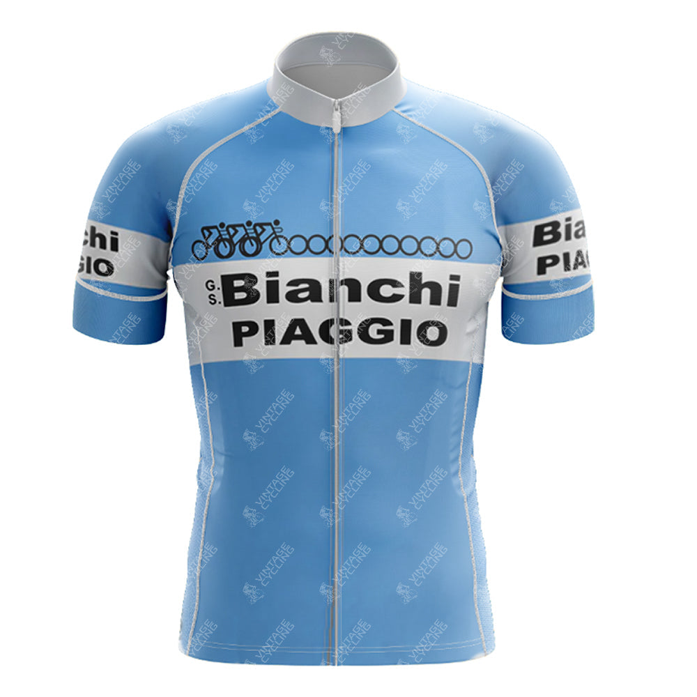 Ensemble de cyclisme rétro à manches courtes Bianchi 1983
