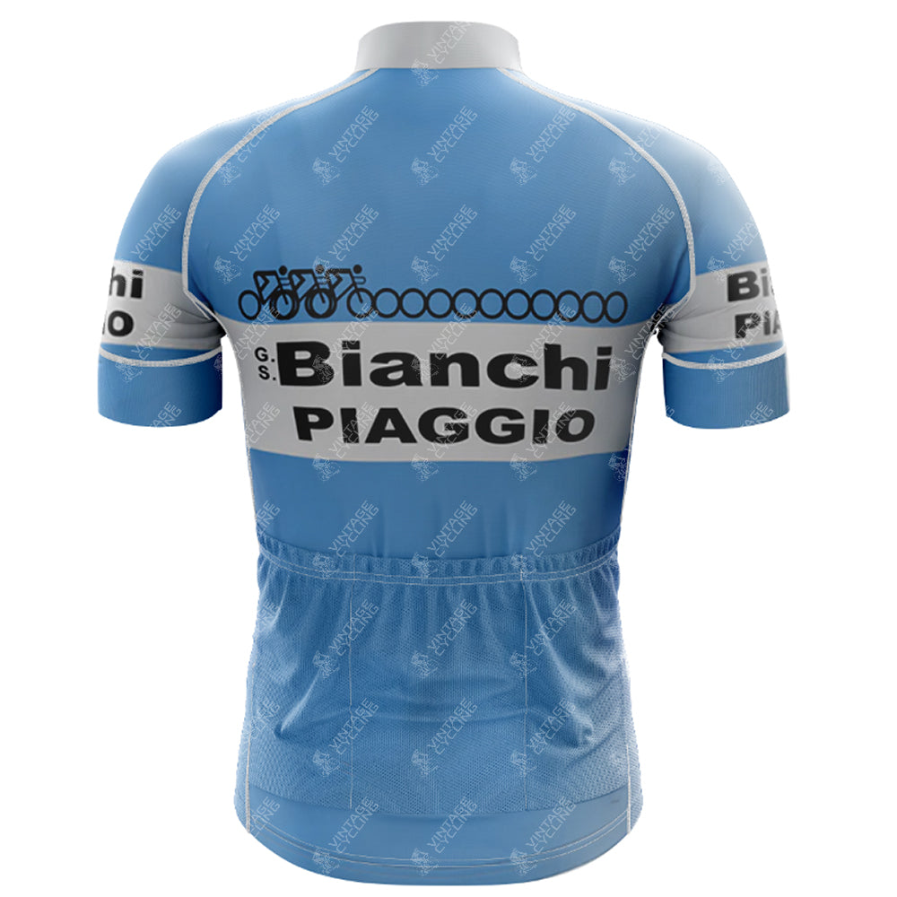 Ensemble de cyclisme rétro à manches courtes Bianchi 1983