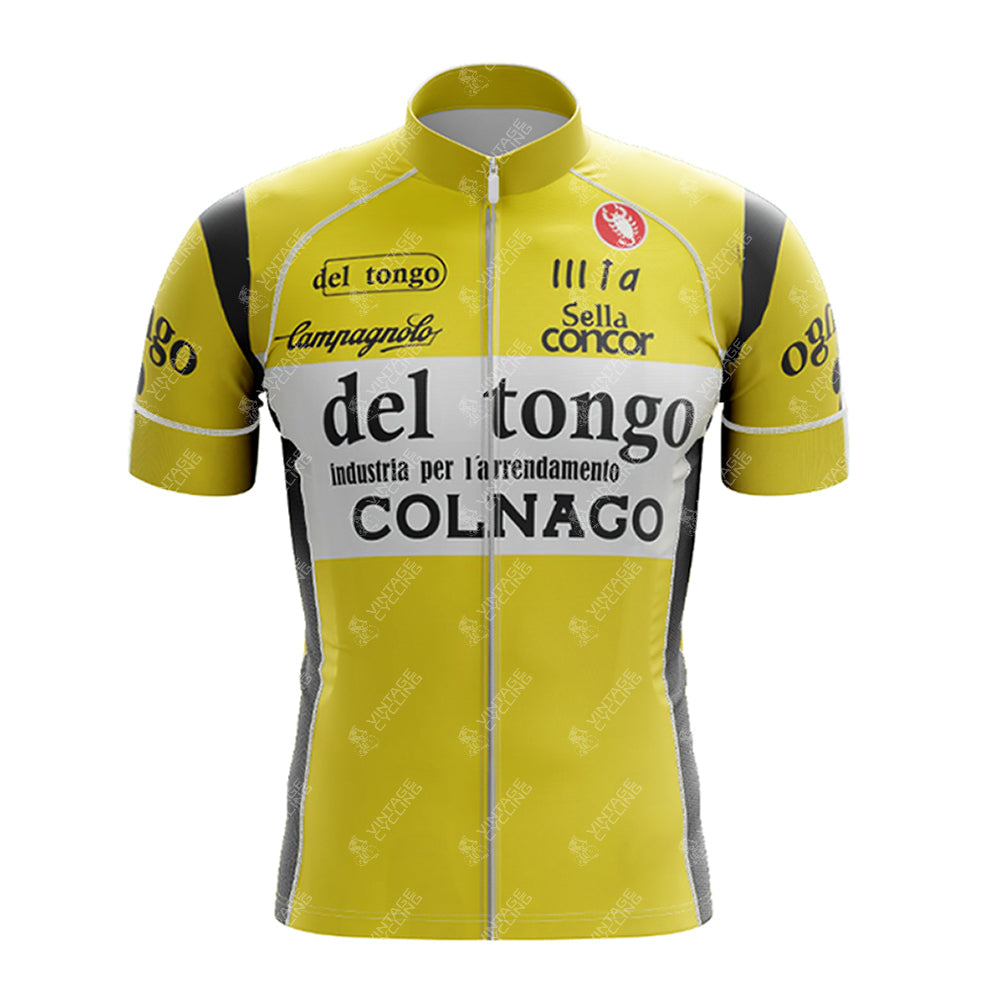 Ensemble de cyclisme à manches courtes rétro Del Tongo 1983