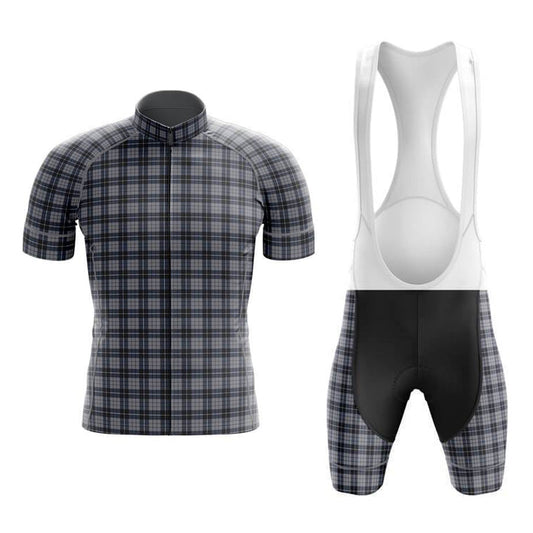 Ensemble de Maillot de Cyclisme Gris Tartan