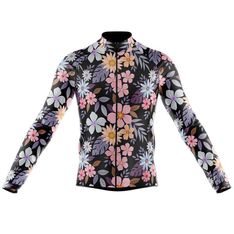 Maillot de Cyclisme à Motifs Floraux (avec Option Polaire)
