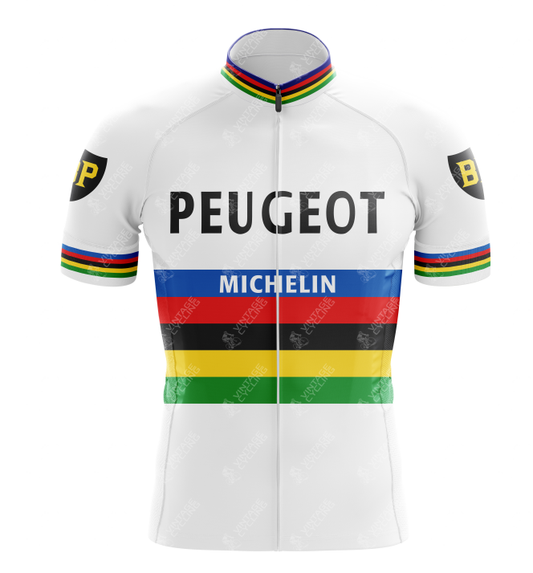 Maillot de cyclisme rétro Peugeot BP Michelin
