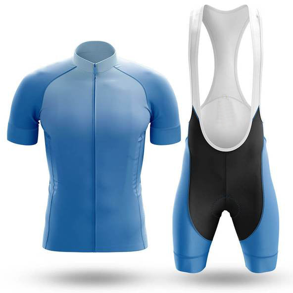 Ensemble de Maillot de Cyclisme Bleu Uni