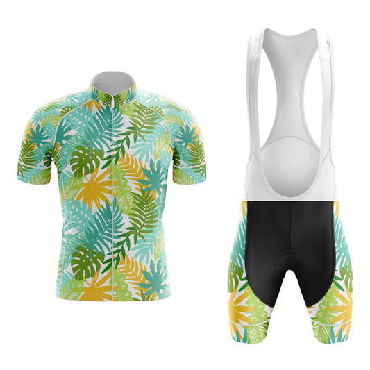 Ensemble de Maillot de Cyclisme à Motif de Palmiers Floraux Lumineux