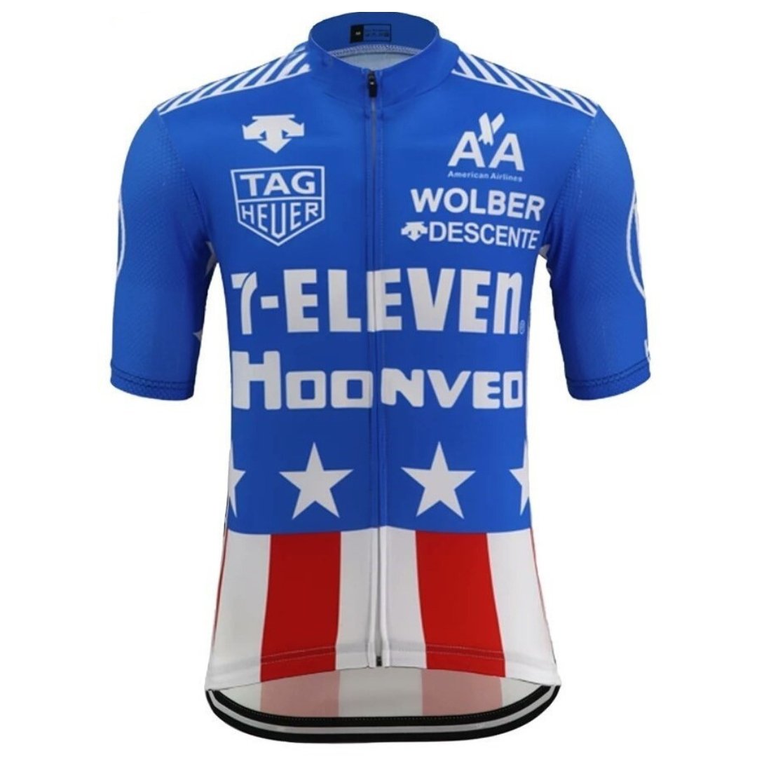 Maillot de Cyclisme Rétro 7-Eleven Hoonved USA
