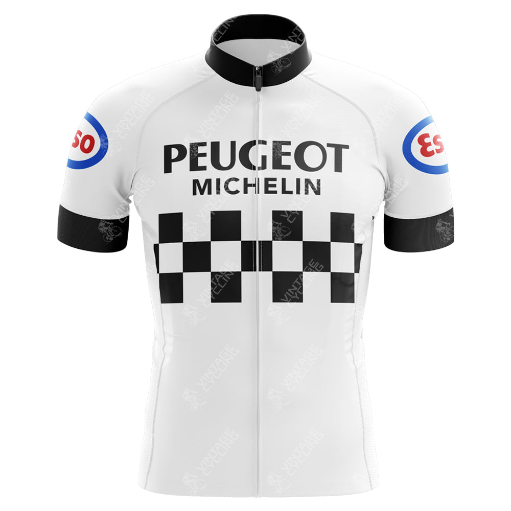 Maillot de cyclisme rétro Peugeot classique des années 1960