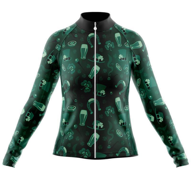 Maillot Irlandais Chanceux à Manches Longues pour Femmes (avec Option Polaire)