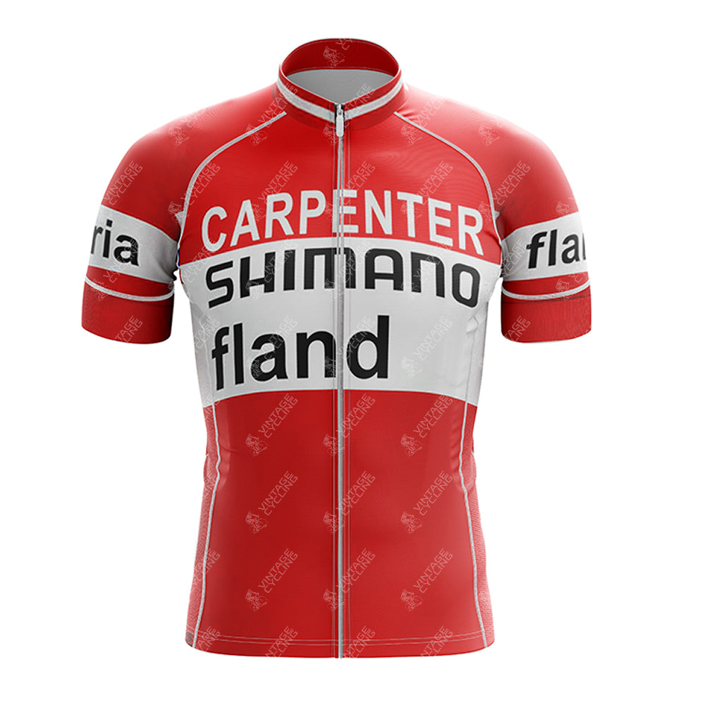 Ensemble de Cyclisme Rétro à Manches Courtes SHIMANO 1972