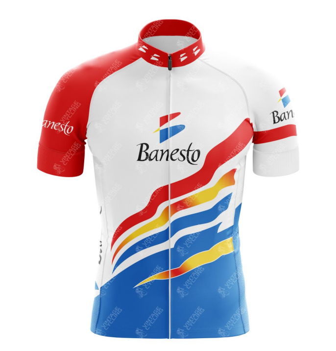 Maillot de cyclisme Banesto 1996 Maillot de cyclisme rétro