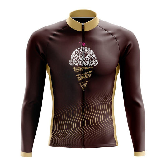 Maillot de Cyclisme Rétro Crème Glacée (avec Option Polaire)