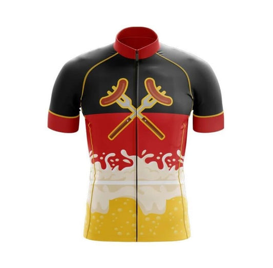 Maillot de cyclisme Bratwurst BBQ allemand