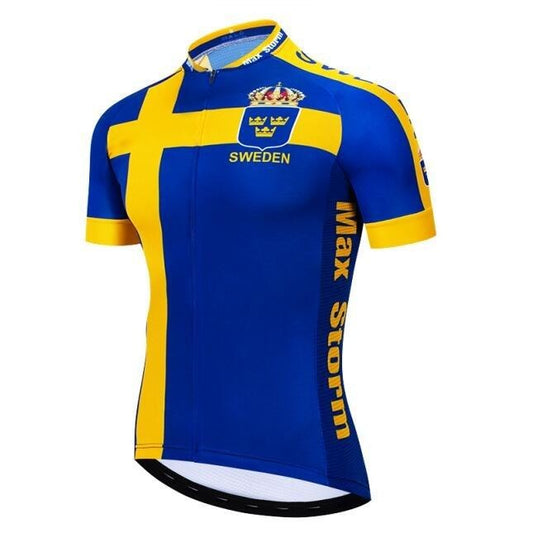 Maillot de Cyclisme Bleu Suède