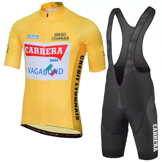 Ensemble Maillot de Cyclisme Rétro Tour de France 1987 Carrera Jeans