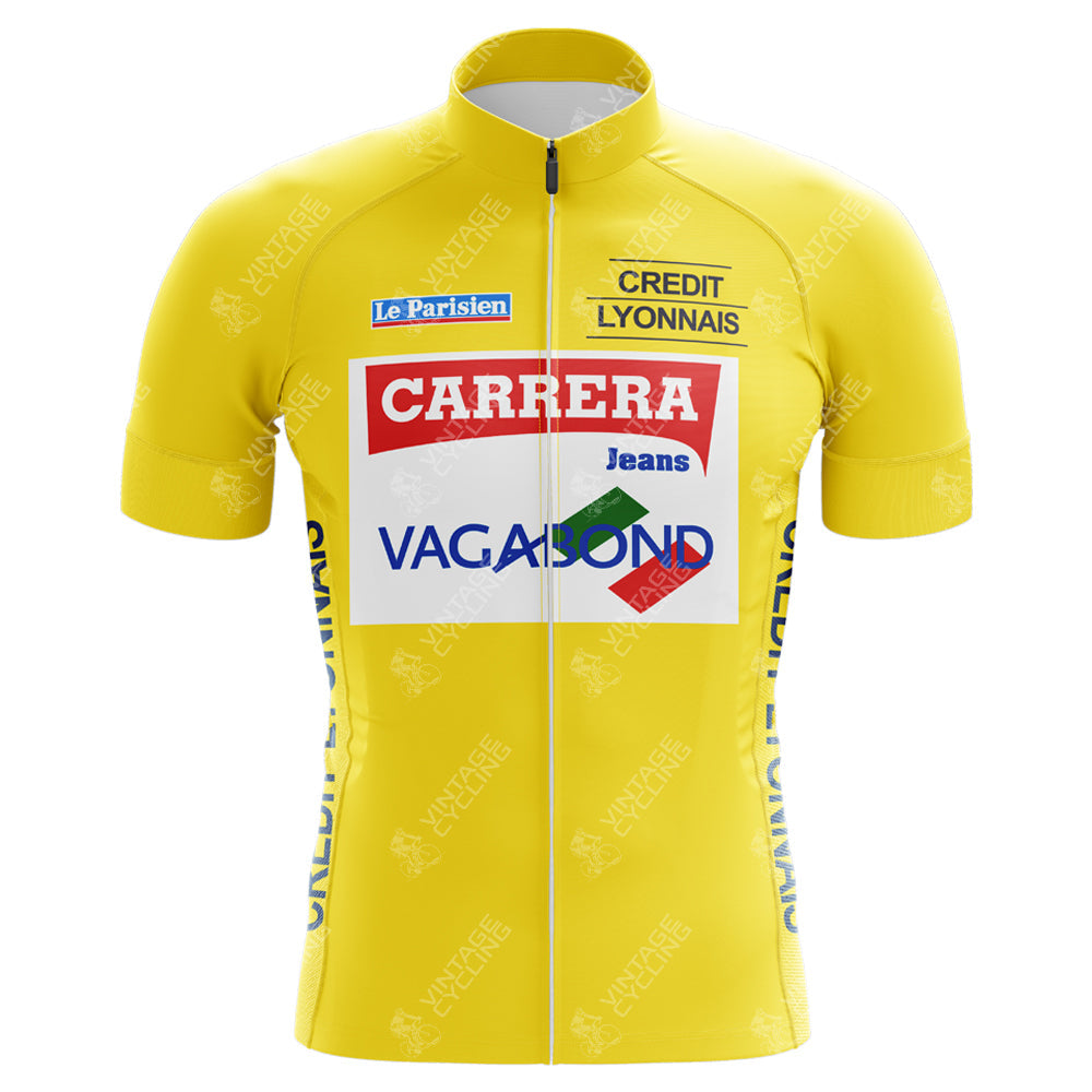 Maillot de cyclisme rétro Carrera Jeans 1987 Tour de France