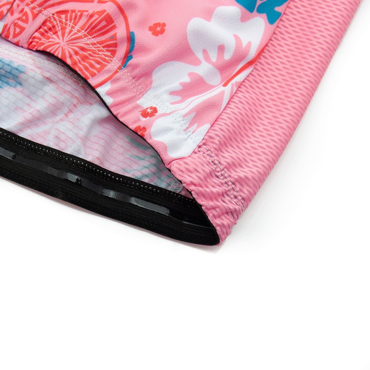 Ensemble de Maillot de Cyclisme Floral Rose pour Femme