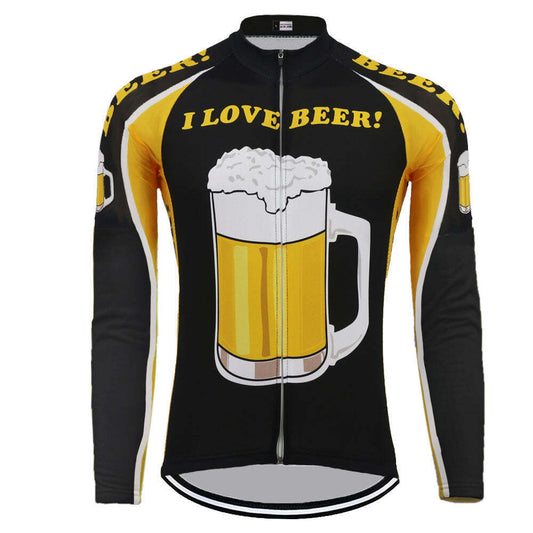 Maillot de Cyclisme à Manches Longues "Love Beer" (avec Option Polaire)