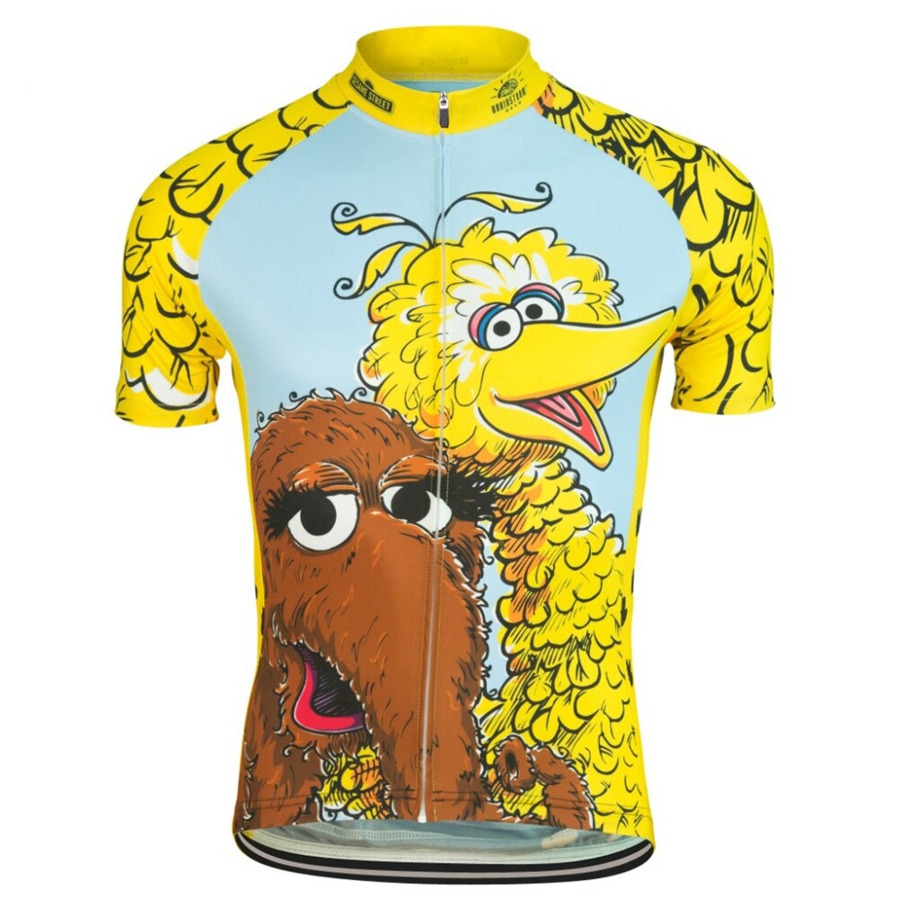 Maillot de cyclisme rétro Rue Sésame Big Bird