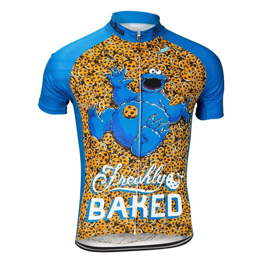 Maillot de cyclisme rétro Cookie Monster fraîchement cuit