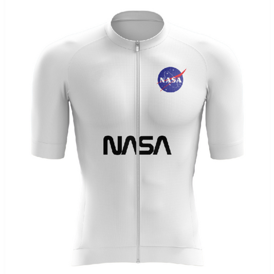 Maillot de Cyclisme Tout Blanc NASA