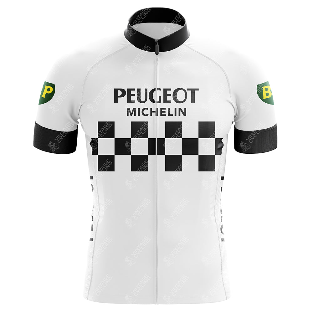 Maillot de cyclisme rétro Peugeot classique des années 1960