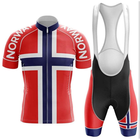 Maillot de Cyclisme Équipe Pro de Norvège (Ensemble)