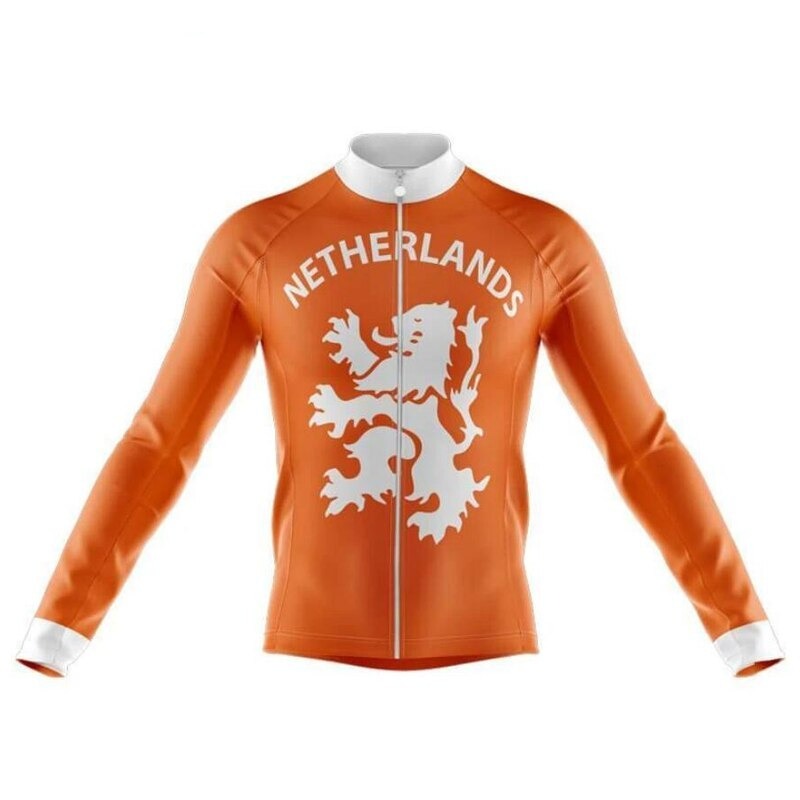 Maillot de Cyclisme Rétro Pays-Bas (avec Option Polaire)