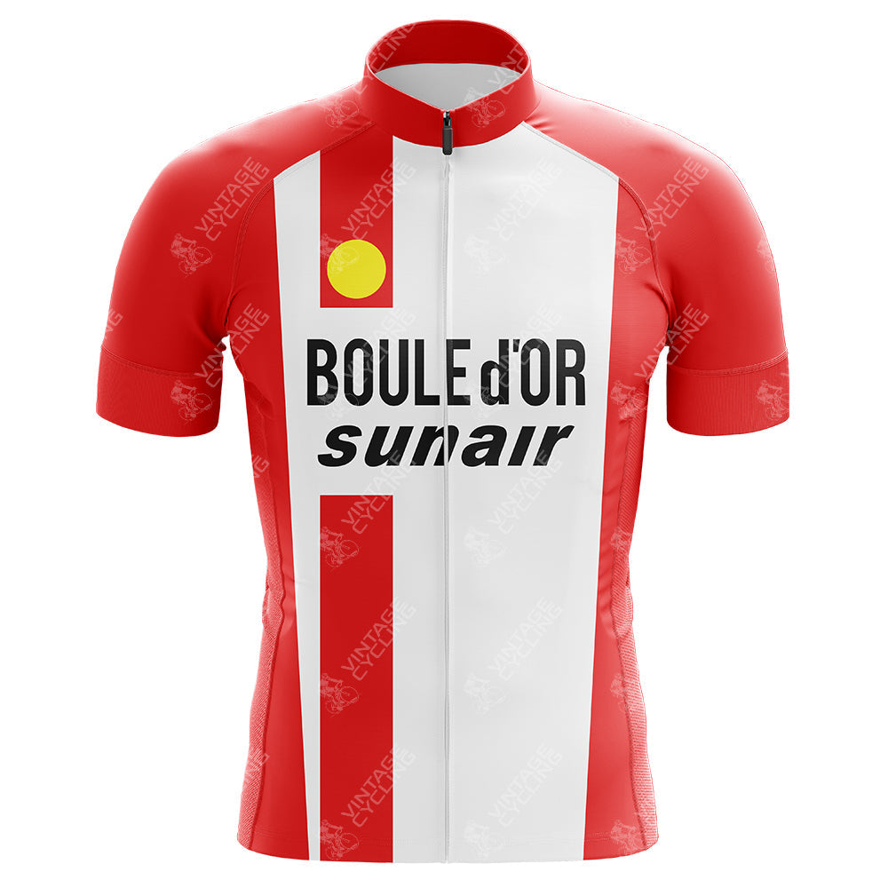 Maillot de cyclisme rétro Freddy Maertens 1981 Boule d’Or Sunair