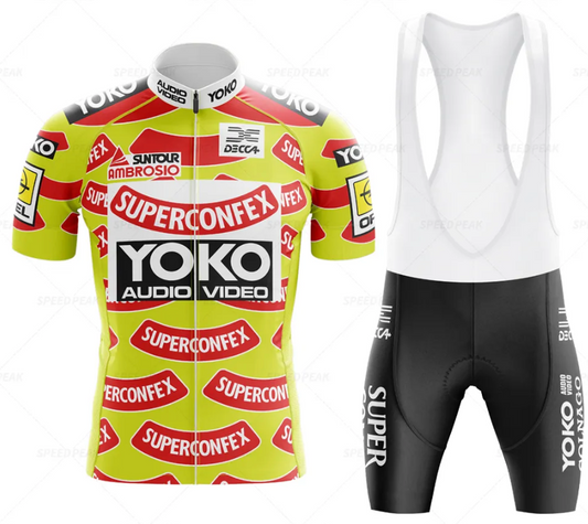 Ensemble Maillot de Cyclisme Rétro YOKO Superconfex