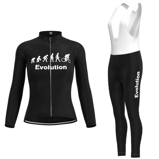 Ensemble de maillot de cyclisme pour femmes Evolution (avec polaire d'hiver)