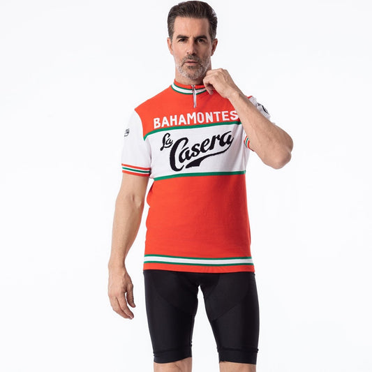 Bahamontes La Casera Mélange de Laine Mérinos - Maillot de Cyclisme Rétro