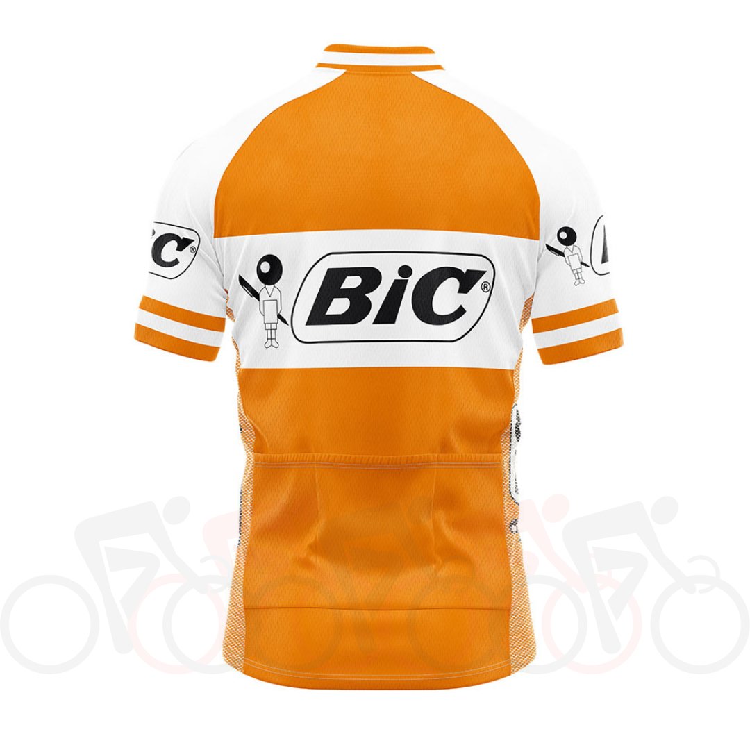 Maillot de Cyclisme Rétro Orange BIC