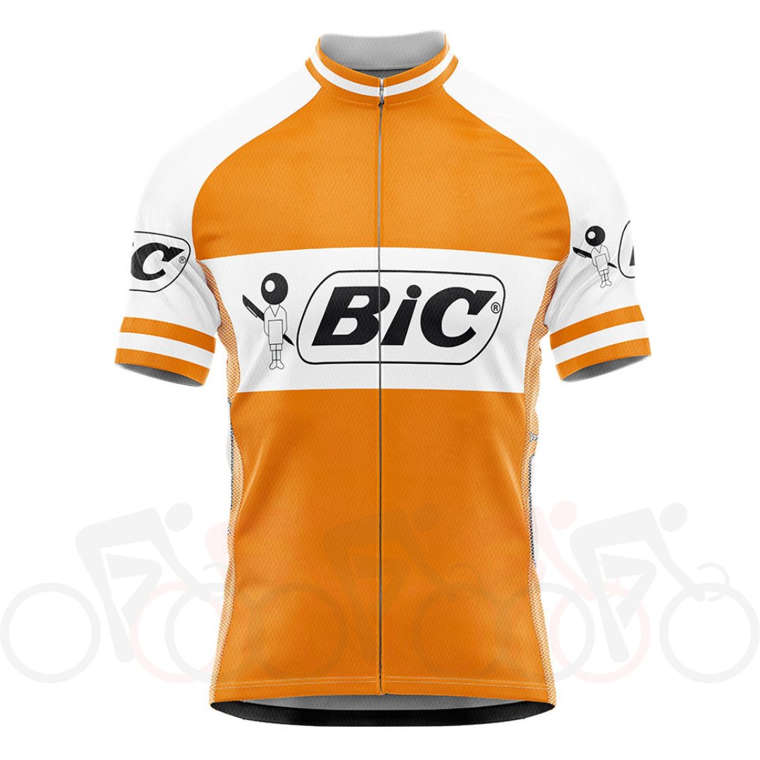 Maillot de Cyclisme Rétro Orange BIC