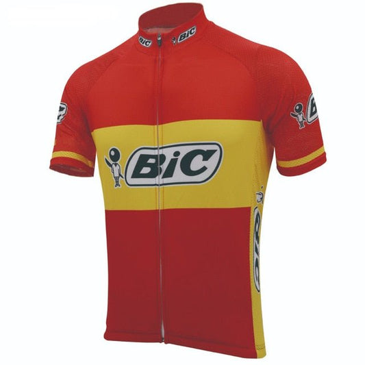 Maillot de cyclisme rétro à manches courtes BIC Espagne
