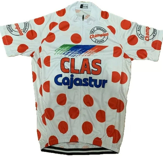 CLAS Cajastur Maillot de Cyclisme Rétro Roi de la Montagne