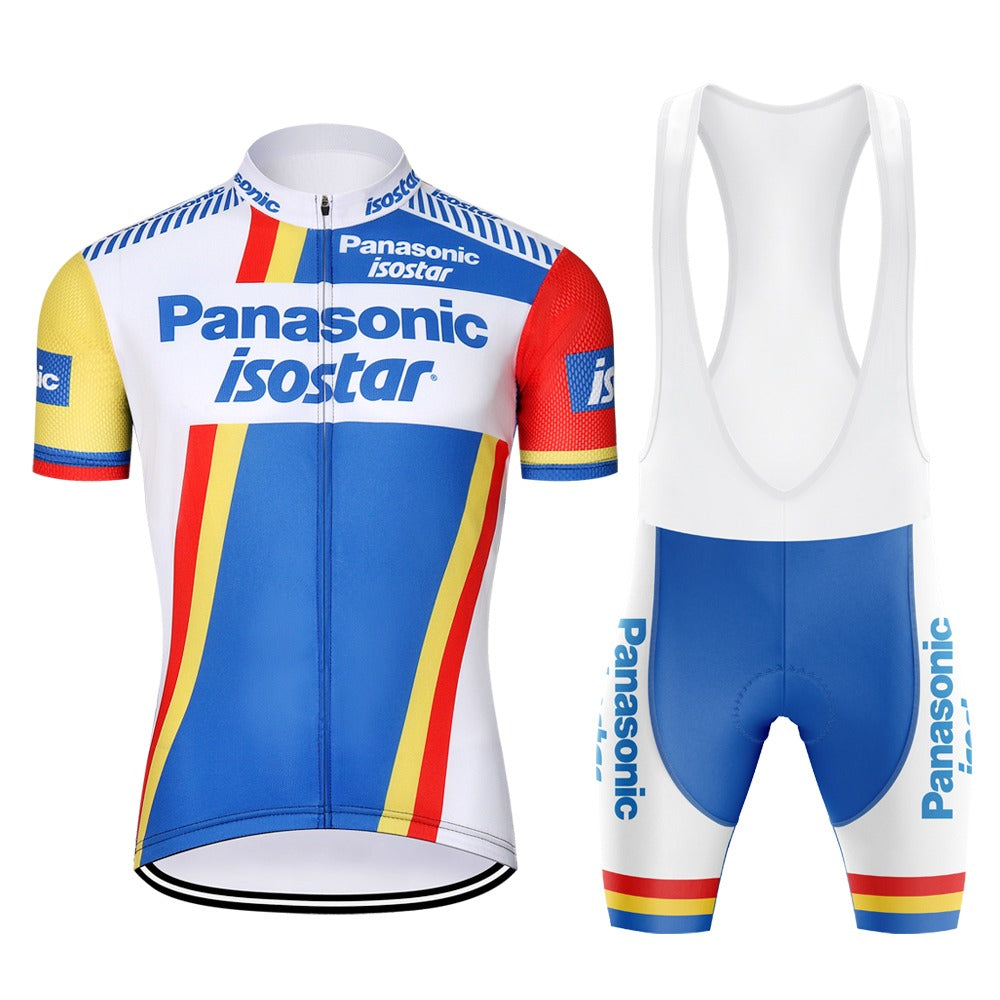 Ensemble de Maillot de Cyclisme Rétro Panasonic-Isostar