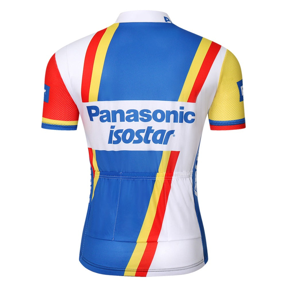 Ensemble de Maillot de Cyclisme Rétro Panasonic-Isostar