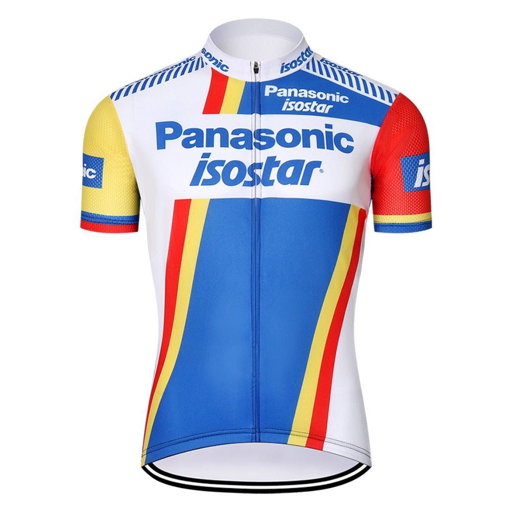 Ensemble de Maillot de Cyclisme Rétro Panasonic-Isostar