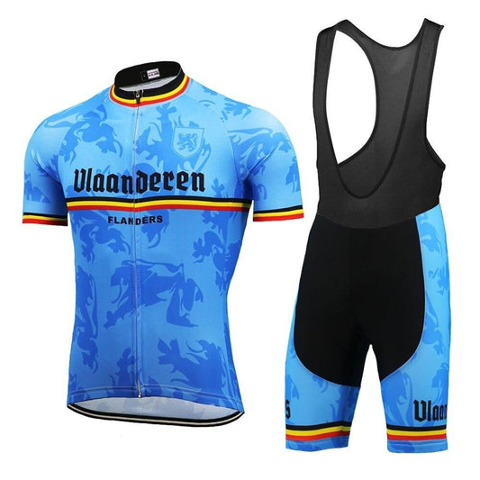 Ensemble Maillot de Cyclisme Rétro Belgique Flandre Vlaanderen