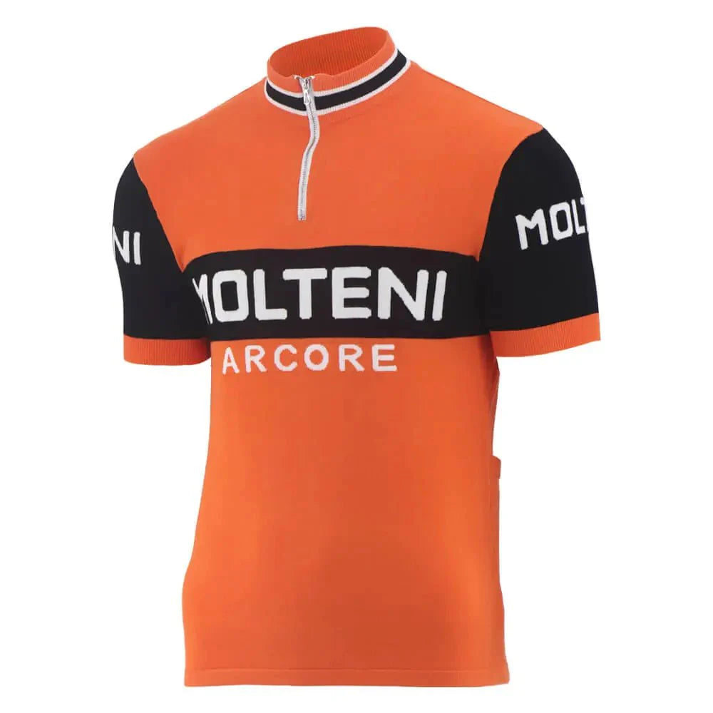 Maillot de cyclisme rétro en laine de luxe Molteni - Merckx