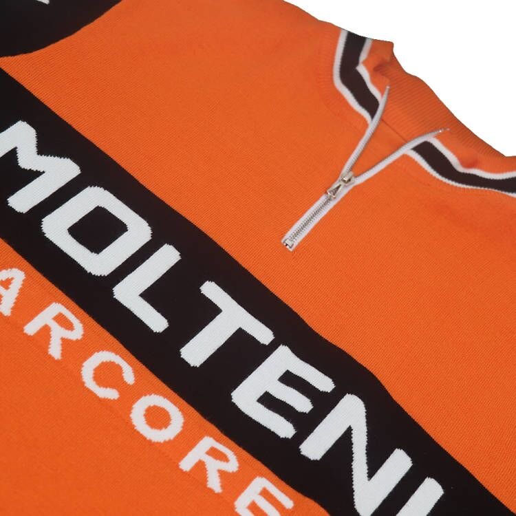 Maillot de cyclisme rétro en laine de luxe Molteni - Merckx