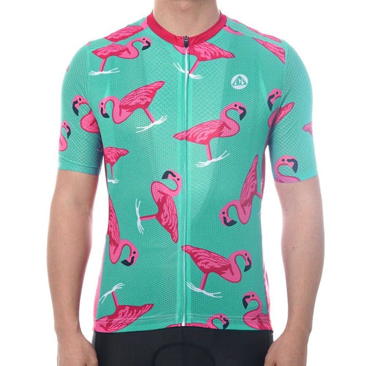 Maillot de Cyclisme Flamant Rose
