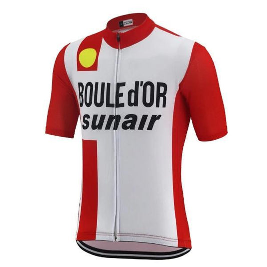 Maillot de cyclisme rétro Freddy Maertens 1981 Boule d'Or Sunair