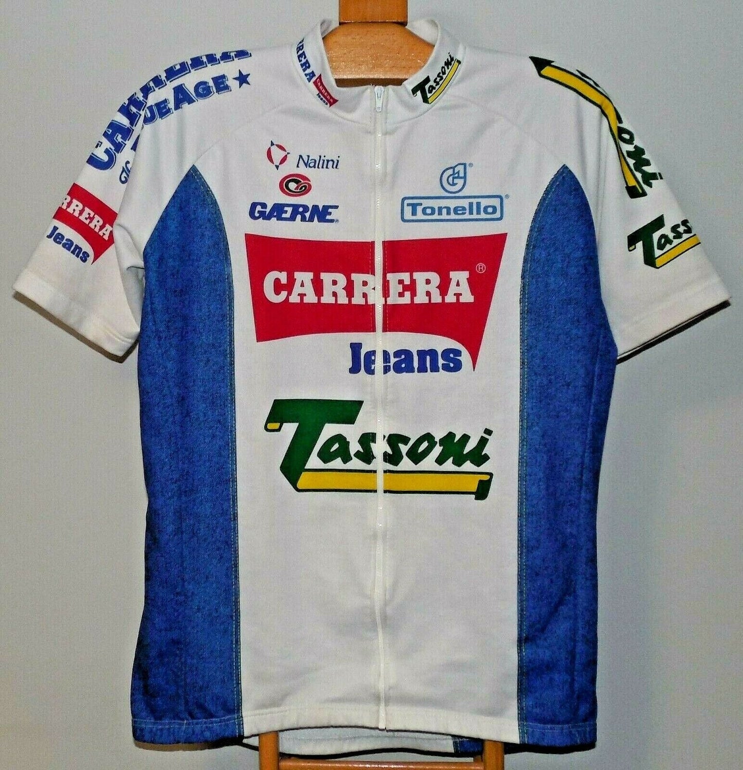 Maillot de cyclisme rétro Carrera Jeans Tassoni 1993