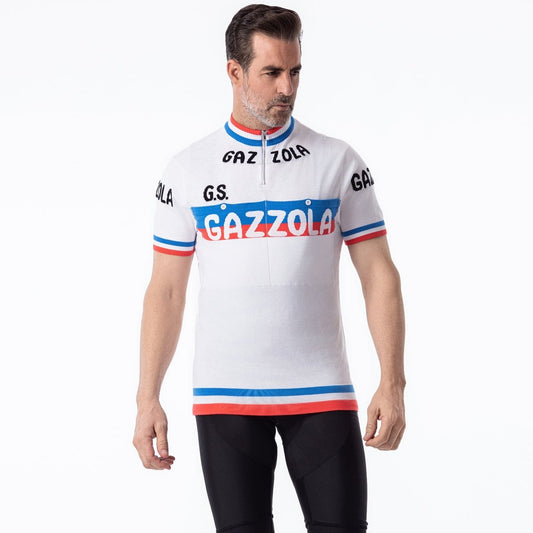 Gazzola Mélange de Laine Mérinos - Maillot de Cyclisme Rétro
