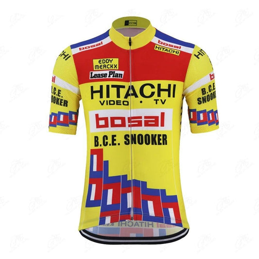 Maillot de Cyclisme Rétro Hitachi Bosal Eddy Merckx